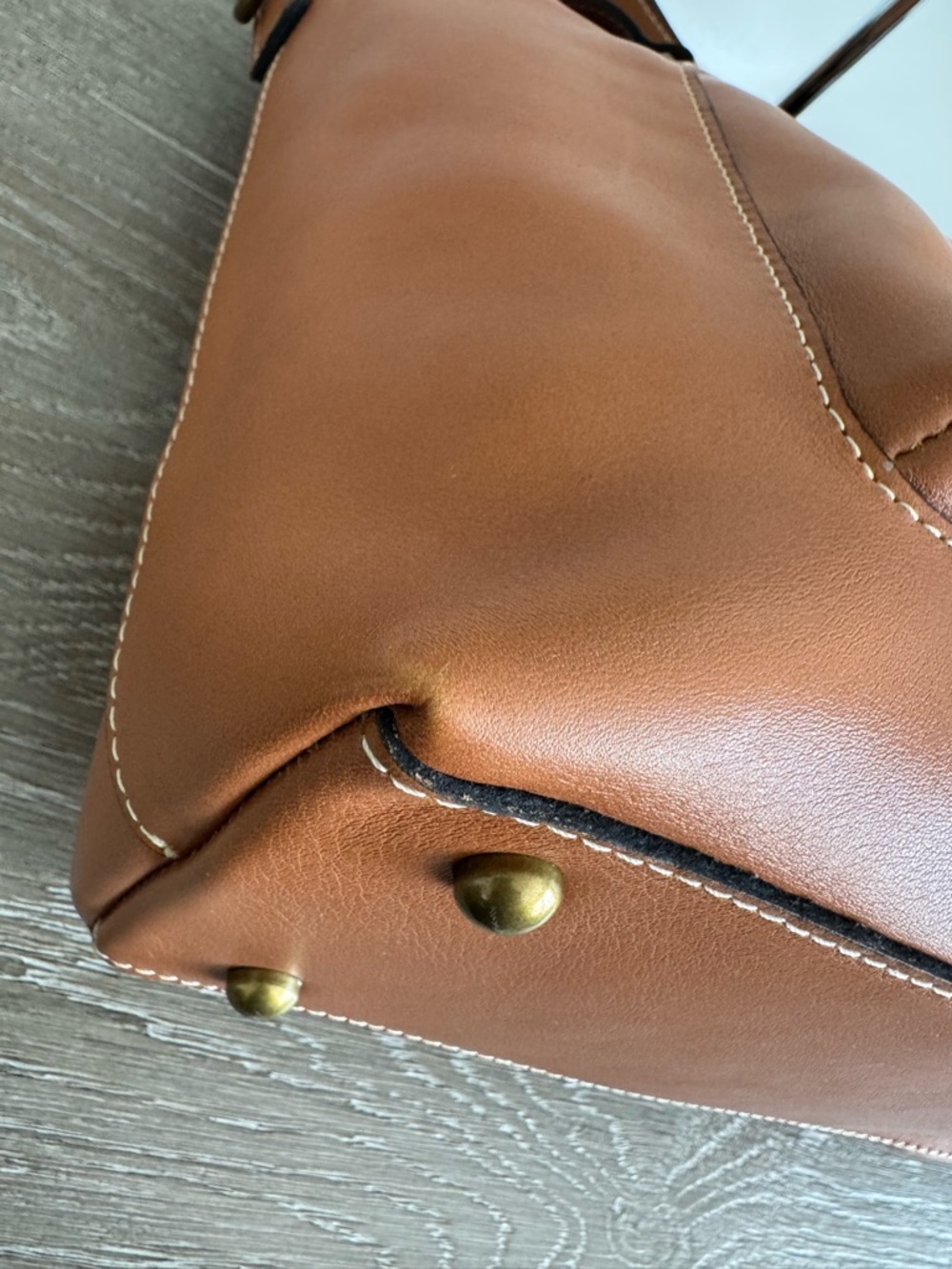 Patricia Nash Alanya Leather Tote Bag in Cognac Brown - Picture 12 of 15